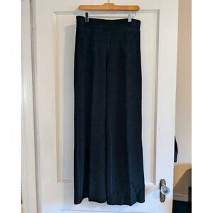 Ibex Izzi Solid Black Pull On Ponte Knit Merino Wool Full Leg